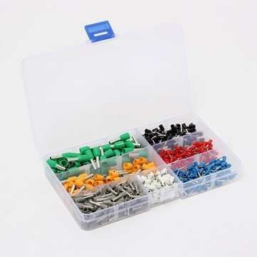 600Pcs Insulated Cord End Terminal Boots Lace Cooper Ferrules Kit Set Wire Copper Crimp Connector