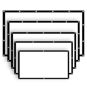 60/77/100/120/136 Inch 16:9 Projector Screen Home Projection Manual Hanging Home ... (SIZE: 100INCH)