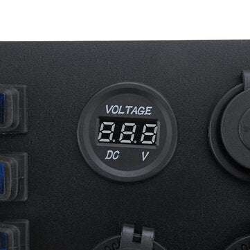 4 Gang LED 12V/24V ON-OFF Rocker Switch Dual USB Car Marine Boat Switch Panel