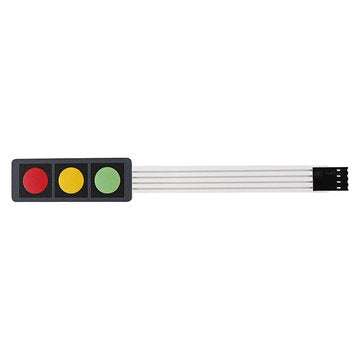 3Pcs 3Key Press Film Switch Module Single Chip Microcomputer Extended Keyboard Electronic Switch Mod
