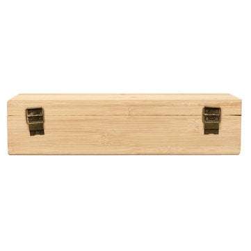 4 Compartment Section Tea Bamboo Box Storage Sugar Bag Organizer Container Gift