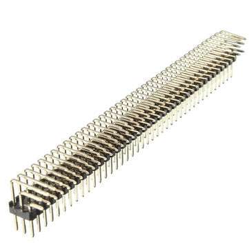 5Pcs 2.54mm 3x40P Male Pins Three Row Right Angle Pin Header