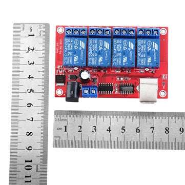 4 Channel 24V HID Driverless USB Relay USB Control Switch Computer Control Switch PC Intelligent Con