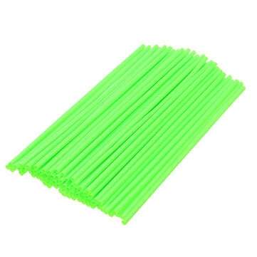 72Pcs Spoke Skins Cover Wheel Rim Guard Protector Wraps For Motocross ... (COLOR.: FLUORESCENTGREEN)