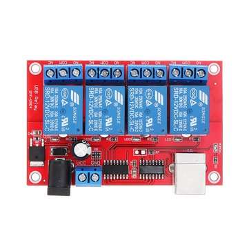 4 Channel 12V HID Driverless USB Relay USB Control Switch Computer Control Switch PC Intelligent Con