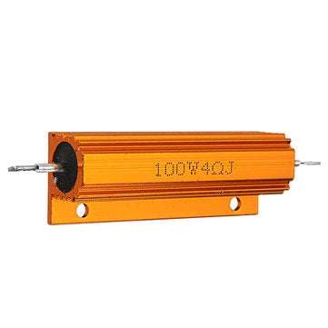 3pcs RX24 100W 4R 4RJ Metal Aluminum Case High Power Resistor Golden Metal Shell Case Heatsink Resis