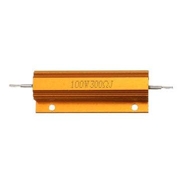 3pcs RX24 100W 300R 300RJ Metal Aluminum Case High Power Resistor Golden Metal Shell Case Heatsink R