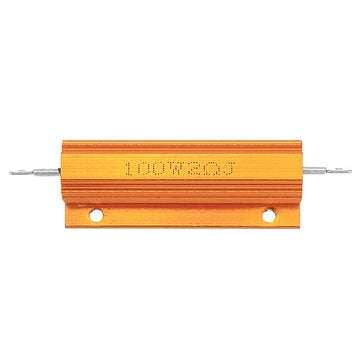 3pcs RX24 100W 2R 2RJ Metal Aluminum Case High Power Resistor Golden Metal Shell Case Heatsink Resis