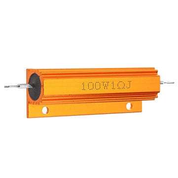 3pcs RX24 100W 1R 1RJ Metal Aluminum Case High Power Resistor Golden Metal Shell Case Heatsink Resis