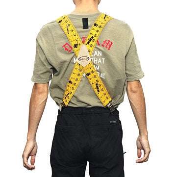 4 Clips X Shaped 2 Inch Ruler Design Work Belt Braces Suspenders Tool Belt Braces