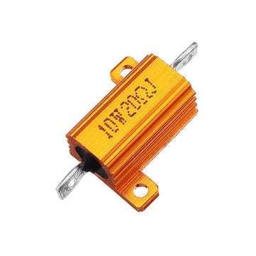 3pcs RX24 10W 20R 20RJ Metal Aluminum Case High Power Resistor Golden Metal Shell Case Heatsink Resi