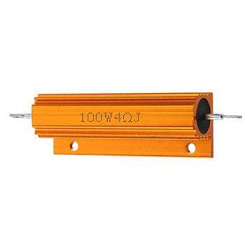 5pcs RX24 100W 4R 4RJ Metal Aluminum Case High Power Resistor Golden Metal Shell Case Heatsink Resis