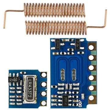3pcs RF 433MHz for Transmitter Receiver Module RF Wireless Link Kit +6PCS Spring Antennas OPEN-SMART