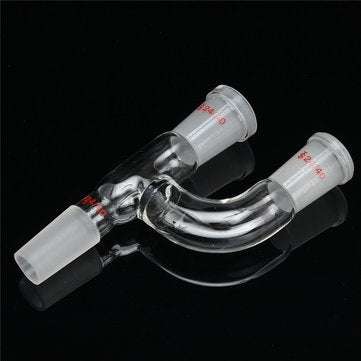 3-Way Glass Claisen Adapter with 24/40 Ground Joints Connecting Adapter Borosilicate Lab Glassware