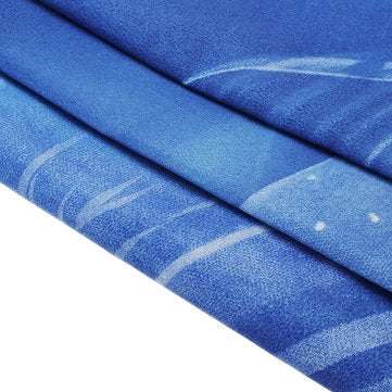 3PCS 200 x 230cm 3D Blue Rose Printed Bedding Pillowcase Quilt Cover Bedding Sets Queen Size