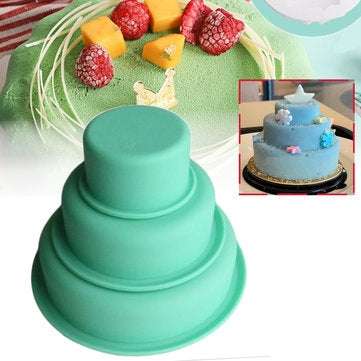 3Pcs Cake Molds Round Bake Pan DIY Party Wedding Birthday Cupcake Mould Baking Tool