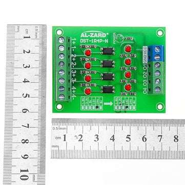 3pcs 24V To 12V 4 Channel Optocoupler Isolation Board Isolated Module PLC Signal Level Voltage Conve