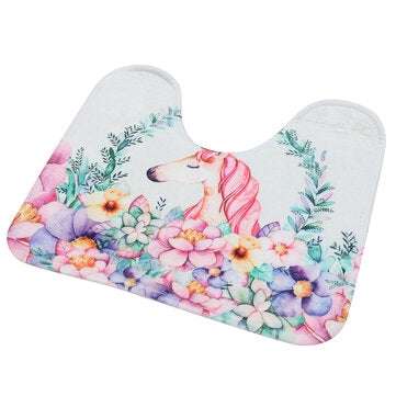 3Pcs Bath Mat Set Non Slip Pedestal Mat Toilet Bathroom Rug Memory Foam Design