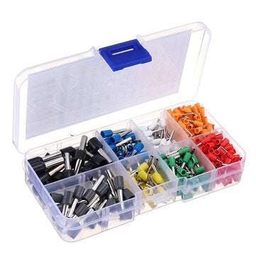 400pcs 8 Size 8 Color Wire Copper Crimp Connector Insulated Cord Pin End Terminal Kit Set