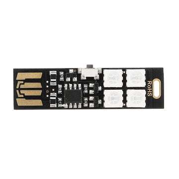 5PCS LUSTREON 1.5W SMD5050 Button Switch Colorful USB LED Rigid Strip Night Light for Power Bank 5V