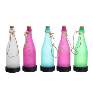 5pcs LED Solar Bottle Light Hanging Outdoor Modeling Plastic Garden Decoration Lamp