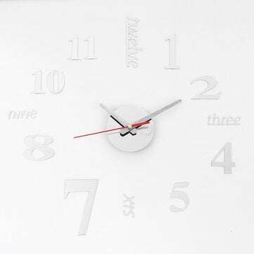 40cm Modern 3D Frameless Wall Clock Style Watches Hours DIY Room Home Decoration... (COLOR.: SILVER)