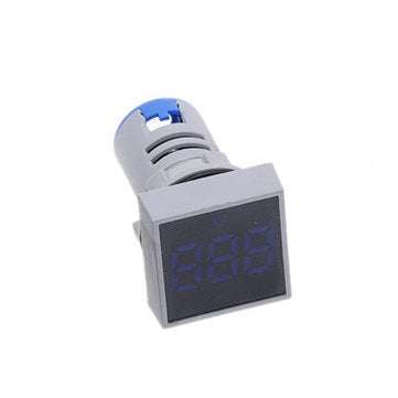 3pcs Blue 22MM AC 60-500V Voltmeter Square Panel LED Digital Voltage Meter Indicator Light
