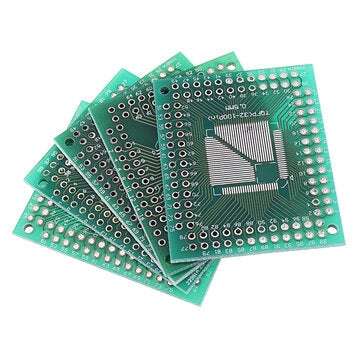 5pcs QFP TQFP LQFP FQFP 32 44 64 80 100 LQF SMD Turn To DIP Adapter PCB Board Converter Plate 0.5/0.