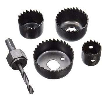 5pcs Hole Saw Set Hole Saw Cutter with Mandrel Wood Working Drill Bit 32mm/ 38mm/ 44mm/ 54mm