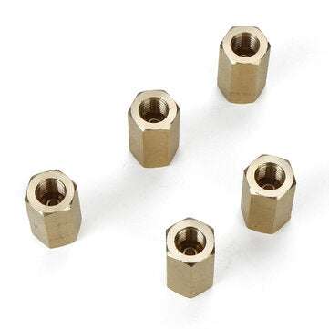 5Pcs Inverted Flare Brass Brake Line Union For 3/16`` Tube  3/8``-24 Threads