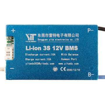 3S 12V Lithium Battery 3.7V Power Protection Board with Temperature Protection Equ... (CURRENT: 10A)