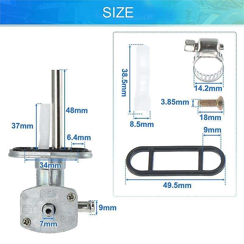 Petcock Assy & Lever for ATV Grizzly 350 660 Bruin 350 YFM350 YFM660 5KM245001000