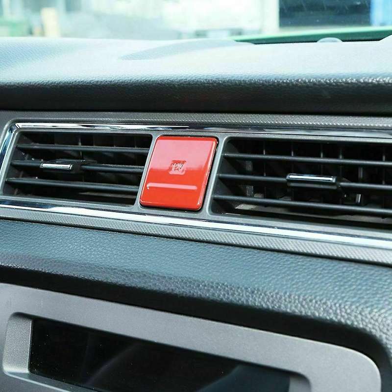 Lighter Trim Cover ABS Sticker Interior Accessories for 2010 2011 2012 2013 2014 (Red)