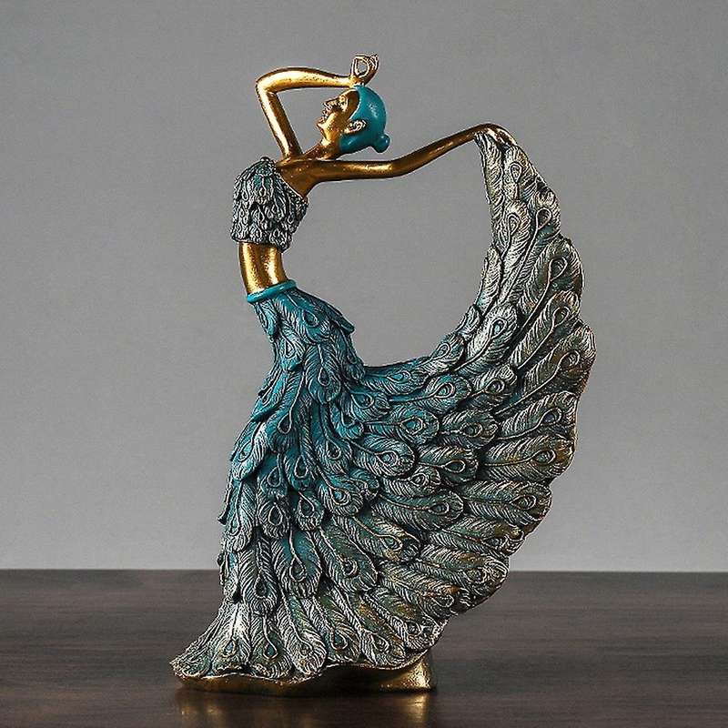 (1Pcs) Dancer Decoration, Classical Beauty Crafts Resin Decoration, Home Accessories, (20X29.5X8cm)
