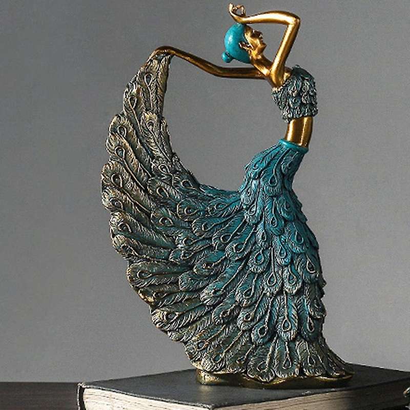 (1Pcs) Dancer Decoration, Classical Beauty Crafts Resin Decoration, Home Accessories, (20X29.5X8cm)
