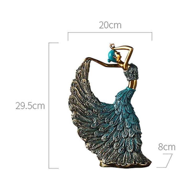 (1Pcs) Dancer Decoration, Classical Beauty Crafts Resin Decoration, Home Accessories, (20X29.5X8cm)