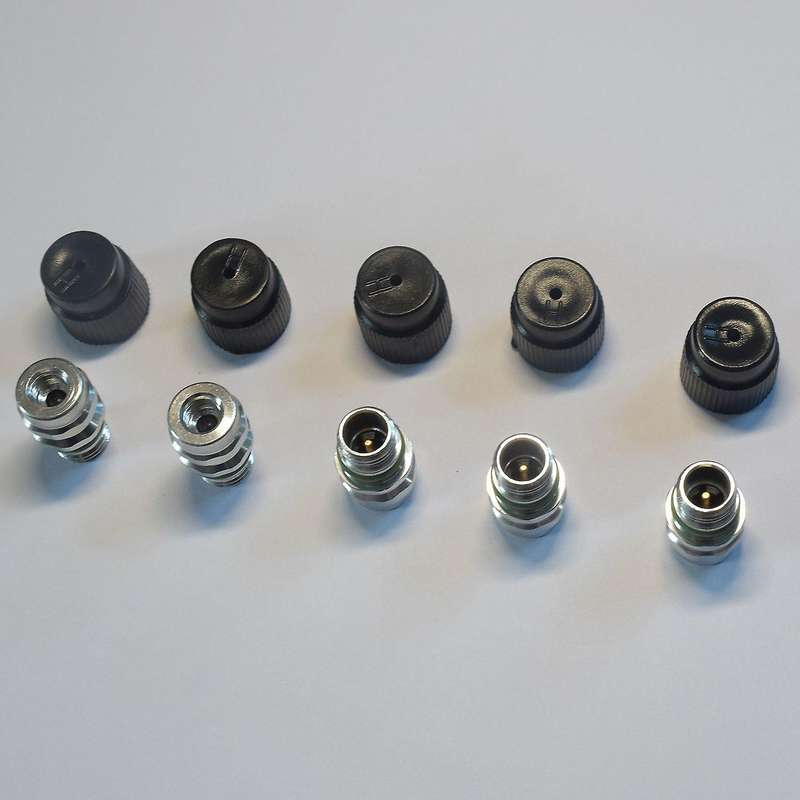 (5 Count) M12x1.5 Male High Side A/C Charge Port Valve Includes Caps