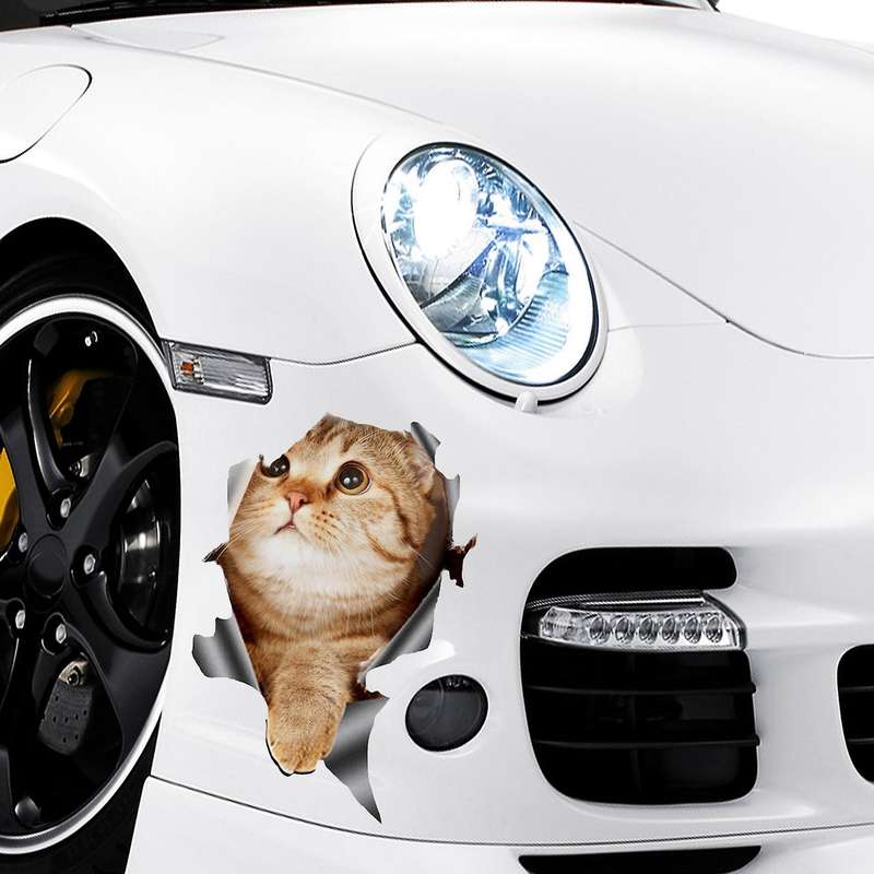 (4Pcs) 3D Car Stickers Decal / Sticker for Window, Truck, Car, Laptop or