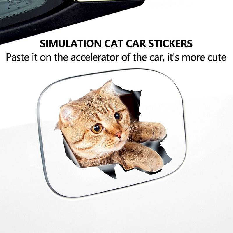(4Pcs) 3D Car Stickers Decal / Sticker for Window, Truck, Car, Laptop or