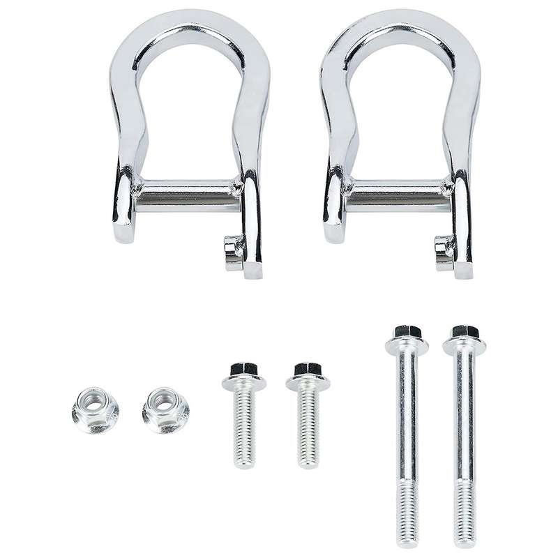 (2Pcs,Silver) Front Bumper Auto Parts Tow Hook Shackles for 1500 2007-2018 84192871