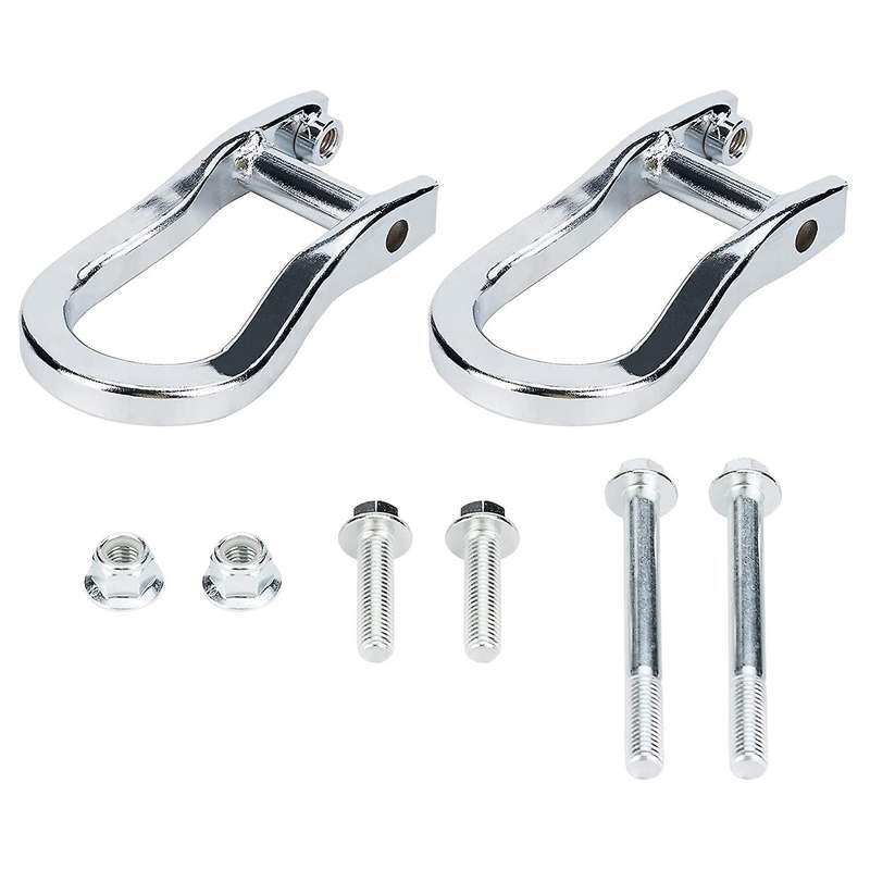 (2Pcs,Silver) Front Bumper Auto Parts Tow Hook Shackles for 1500 2007-2018 84192871