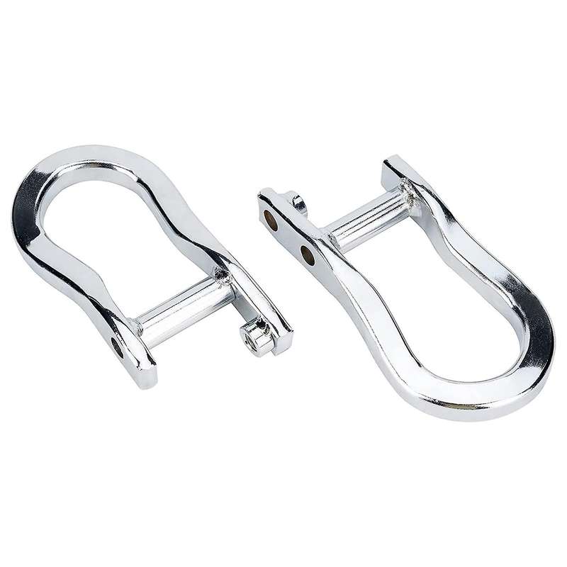 (2Pcs,Silver) Front Bumper Auto Parts Tow Hook Shackles for 1500 2007-2018 84192871