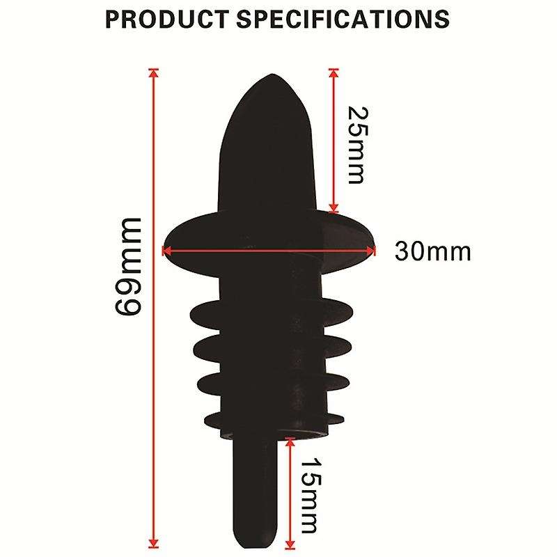 (pack Of 3) Fancy Spout Silicone Stopper Wine Pourer Bar Utensils