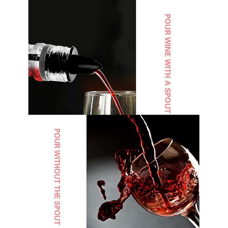 (pack Of 3) Fancy Spout Silicone Stopper Wine Pourer Bar Utensils