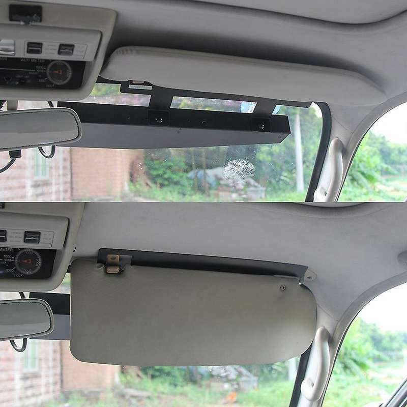 (White) 32LED Visor Lights 15 Flash Patterns Emergency Strobe Lights Windshield Split Mount Light Ba