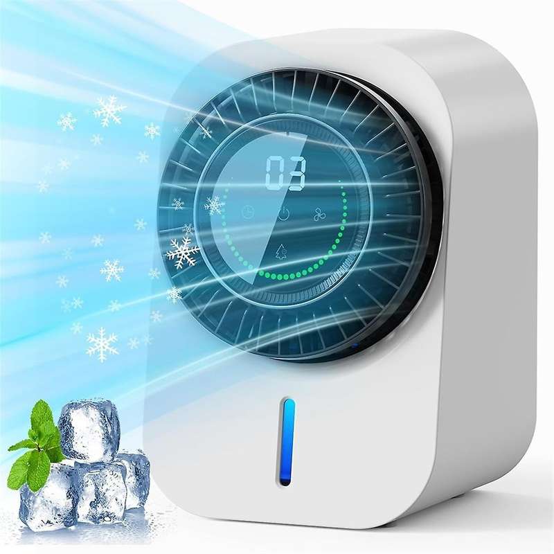 , Personal Evaporative Air Cooler with Speeds & Timer, 600ML Cooling Fan Mini Air Conditioner