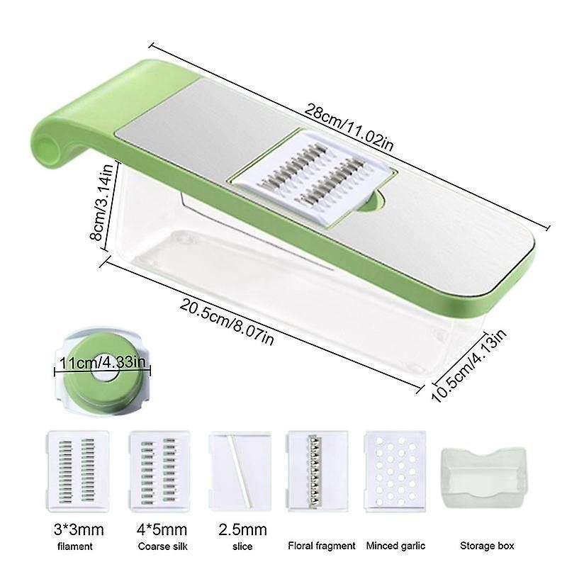 , Multifunctional 5 in 1 Food Chopper, Kitchen Vegetable Slicer Dicer Cutter,Carrot and Garlic Chopp