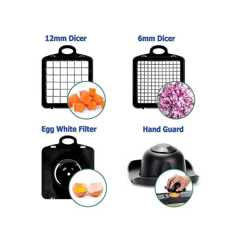 , Pro Onion Chopper, 11-in-1 Slicer Professional Food Chopper Multifunctional