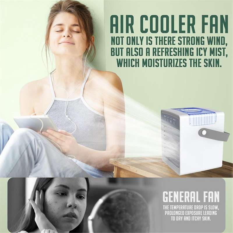 , USB Personal Mini Air Conditioner , Evaporative Air Cooler with Misting, for Room, Tent,Car