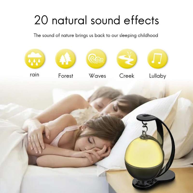 , Night Light,Built-in Rechargeable Battery,Portable Sleep Sound Machine for Baby,Adult,Home,Office
